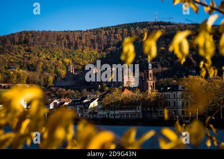 Château de Heidelberg en automne Banque D'Images