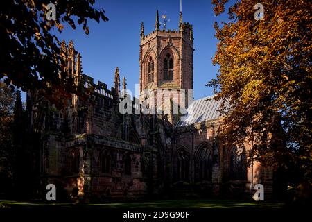 L’église Sainte-Marie de Nantwich Cheshire a désigné la première classe Restauration de bâtiments par Sir George Gilbert Scott Banque D'Images