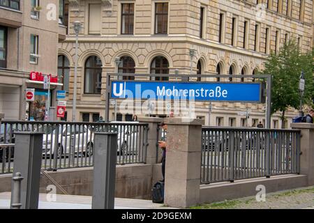 Mohrenstrasse raciste BVG U bahn station à Mitte Berlin Banque D'Images