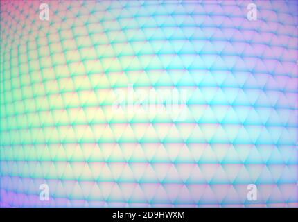 Arrière-plan hologramme élégant de style vaporwave 90 avec cellules géométriques abstraites et couleurs irisées Illustration de Vecteur