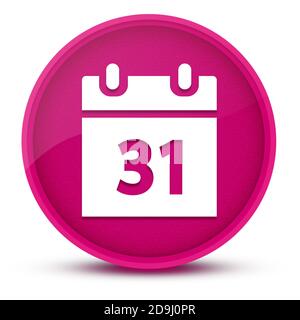 Illustration abstraite de bouton rond rose brillant de luxe et calendrier Banque D'Images