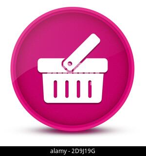 Panier luxueux rose brillant bouton rond illustration abstraite Banque D'Images