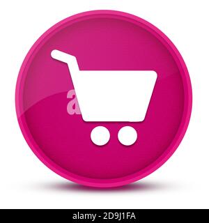 Panier luxueux rose brillant bouton rond illustration abstraite Banque D'Images