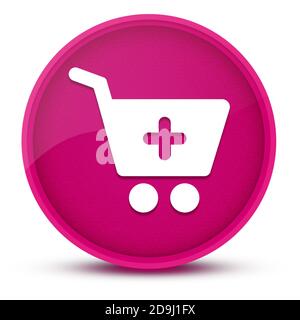 Ajouter au panier luxueux rose brillant bouton rond abstrait illustration Banque D'Images