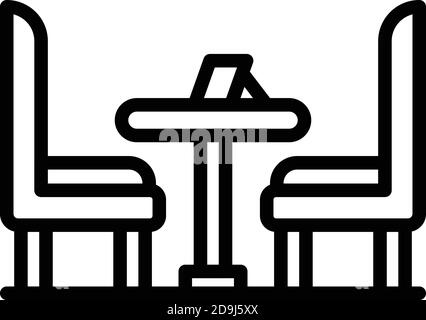Icône de mobilier de restaurant. Outline restaurant mobilier vector icône pour la conception de sites Web isolé sur fond blanc Illustration de Vecteur