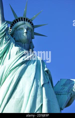 NEW YORK, ÉTATS-UNIS - 05 mai 2012 : Statue de la liberté Ellis Island, New York Banque D'Images