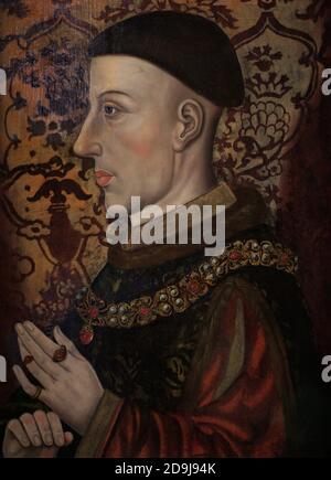 Henry V (c.1387-1422) roi d'Angleterre de 1413 à 1422. Portrait d'un artiste non identifié. Huile sur le panneau. Fin du XVIe siècle-début du XVIIe siècle. Galerie nationale de portraits. Londres, Angleterre, Royaume-Uni. Banque D'Images