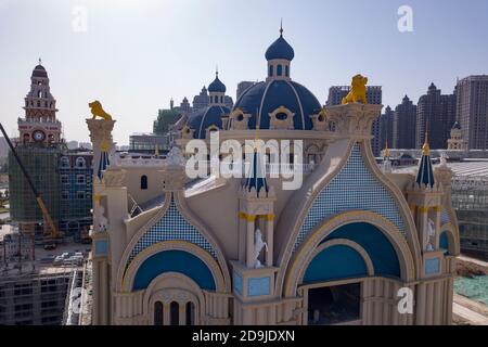 Paysage du château international de Xiangyun dans le coin sud-ouest du deuxième périphérique sud de la rue Zhonghua, quartier Qiaoxi, Shijiazhuang cit Banque D'Images