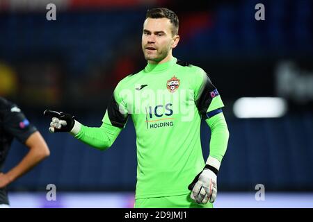 Rotterdam, pays-Bas. 5 novembre 2020. Igor Akinfeev de CSKA Moskva lors de l'UEFA Europa League, Group Stage, Group K football Match entre Feyenoord et CSKA Moskva le 5 novembre 2020 au stade de Kuip à Rotterdam, aux pays-Bas - photo Yannick Verhoeven/Orange Pictures/DPPI/LM crédit: Paola Benini/Alay Live News Banque D'Images