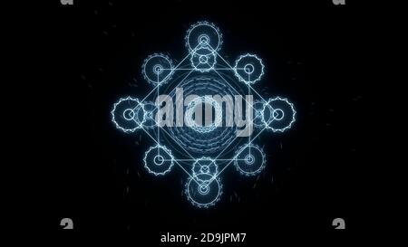 Arrière-plan spirituel 3D abstrait avec effet de combustion agréable, rendu 3D Banque D'Images