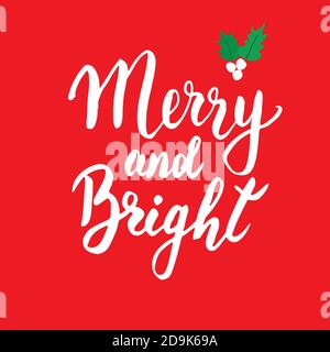 Joyeux Noël Lettres calligraphiées. Salutations typographiques Design. Lettrage calligraphie pour Holiday Greeting. Hand Drawn Vector mauvais texte lettrage Illustration de Vecteur