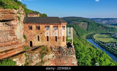 Ermitage avec chapelle funéraire pour Johann von Luxembourg près de Kastel-Staadt, vallée de Saar, Rhénanie-Palatinat, Allemagne Banque D'Images