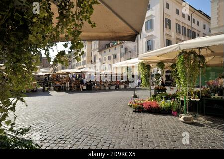 Italie, Rome, Campo de' Fiori, marché Banque D'Images