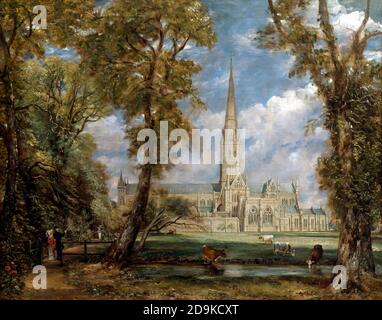 Cathédrale de Salisbury du parc des évêques, John Constable, vers 1825, Metropolitan Museum of Art, Manhattan, New York City, États-Unis, Amérique du Nord Banque D'Images