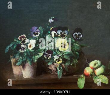 Still Life with Pansies, Henri Fantin-Latour, 1874, Metropolitan Museum of Art, Manhattan, New York City, États-Unis, Amérique du Nord Banque D'Images