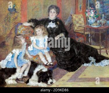 Madame Georges Charpentier, Marguerite-Louise Lemonnier, et ses enfants, Georgette-Berthe et Paul-Emile-Charles, Auguste Renoir, 1878 ans, Metropolitan Banque D'Images