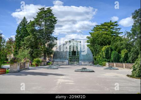 Jardin en verre avec jardin d'hiver du château de Lednice – UNESCO (République tchèque) Banque D'Images