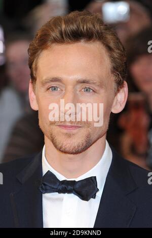 Tom Hiddleston participe à la première européenne de Marvel Avengers Assemble, vue Westfield, Londres. 19 avril 2012 © Paul Treadway Banque D'Images