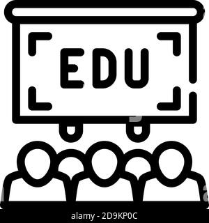 symbole d'illustration vectorielle de l'icône de la ligne d'éducation de vos collègues Illustration de Vecteur