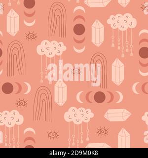 Motif boho sans coutures. Imprimé pastel. Illustration vectorielle. Illustration de Vecteur