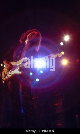 Richie Blackmore en concert avec Deep Purple à l'arc-en-ciel théâtre 1973 Banque D'Images