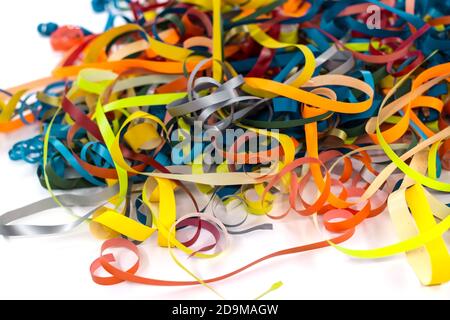 banderoles en plastique à spirales multicolores, vue rapprochée Banque D'Images