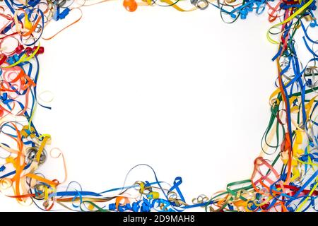 banderoles en plastique à spirales multicolores, vue rapprochée Banque D'Images