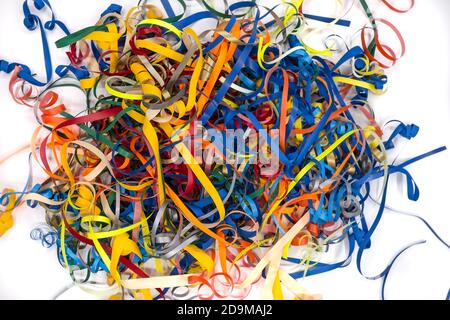 banderoles en plastique à spirales multicolores, vue rapprochée Banque D'Images