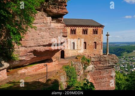 Chapelle funéraire sur la Klause, Kastel-Staadt, vallée de Saar, Rhénanie-Palatinat, Allemagne Banque D'Images