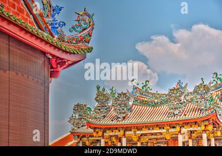 Khoo Kongsi Maison chinoise de Clan, George Town, Penang, Malaisie Banque D'Images