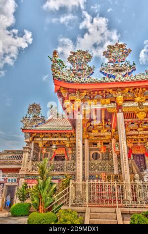 Khoo Kongsi Maison chinoise de Clan, George Town, Penang, Malaisie Banque D'Images