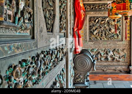 Khoo Kongsi Maison chinoise de Clan, George Town, Penang, Malaisie Banque D'Images