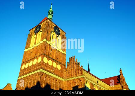 Église Saint-Jean dans la vieille ville de Gdańsk, Pologne Banque D'Images