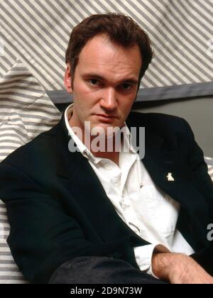 Quention Tarantino fait la promotion de son film Pulp Fiction aux Blakes Hôtel à Kensington, Londres 1994 Banque D'Images