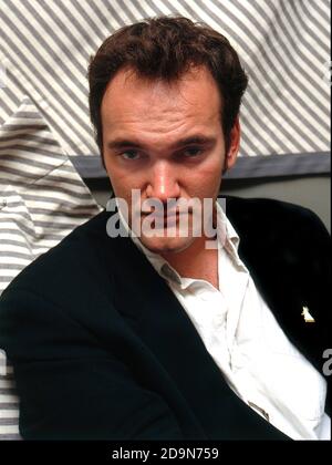 Quention Tarantino fait la promotion de son film Pulp Fiction aux Blakes Hôtel à Kensington, Londres 1994 Banque D'Images