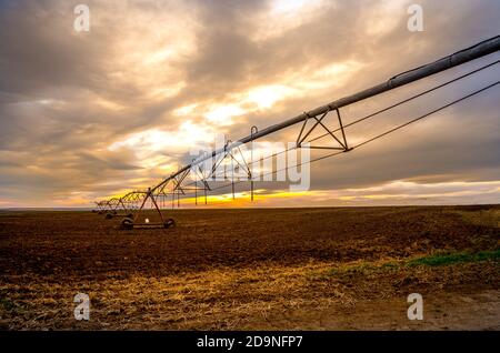 Système d'irrigation agricole Banque D'Images