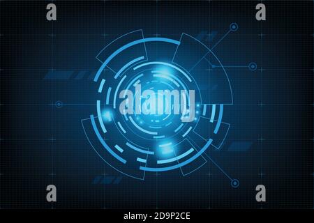 Arrière-plan abstrait futuriste .futur thème concept arrière-plan.Tableau de bord de données,graphique,Panel digital concept.vector et l'illustration Illustration de Vecteur
