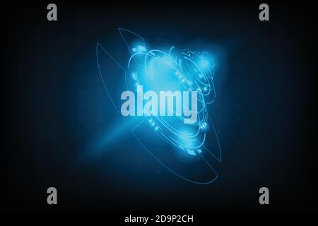 Arrière-plan abstrait futuriste .futur thème concept arrière-plan.Tableau de bord de données,graphique,Panel digital concept.vector et l'illustration Illustration de Vecteur