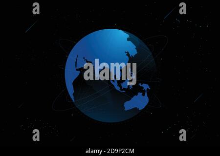 Arrière-plan abstrait futuriste .futur thème concept arrière-plan.Tableau de bord de données,graphique,Panel digital concept.vector et l'illustration Illustration de Vecteur