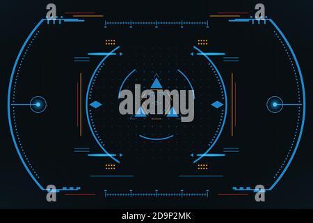 Panneau HUD VR interface utilisateur.concept futuriste.vecteur et illustration - vecteur Illustration de Vecteur