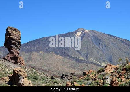 SAIP,, îles Canaries, Ténérife, dans le parc national de Teide.les coulées de lave ont formé un paysage volcanique magnifique. Banque D'Images