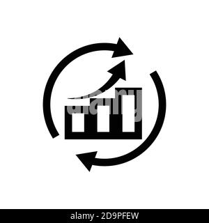 Icône Business Analyst. Flèche vers le haut. Icône Business. Vecteur de modèle de conception Illustration de Vecteur