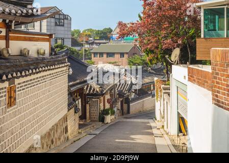 Village historique de Bukchon Hanok à séoul, Corée du Sud Banque D'Images