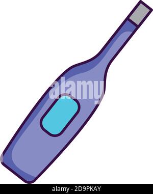 icône de thermomètre numérique sur fond blanc, illustration vectorielle de style plat Illustration de Vecteur