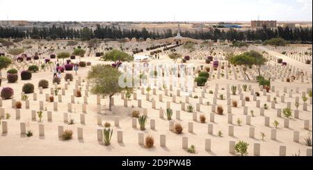 Cimetière de guerre - El Alamein, Égypte Banque D'Images