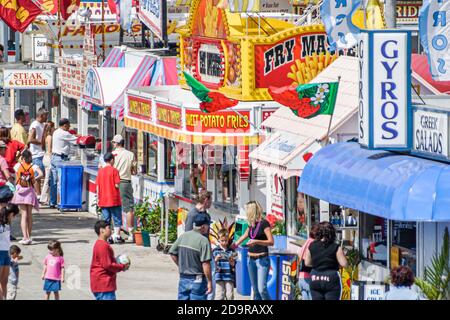 Miami Florida, Dade County Fair & exposition, carnaval annuel Midway food vendor vendeurs vendeurs vendre, stall stalles stand, Banque D'Images