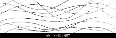 Arrière-plan abstrait de lignes entrelacés ondulées, noir sur blanc Illustration de Vecteur