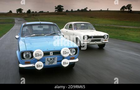 Ford Escort MK1 Mexico (à gauche) et Ford RS Twin Cam 1970 (droite) Banque D'Images