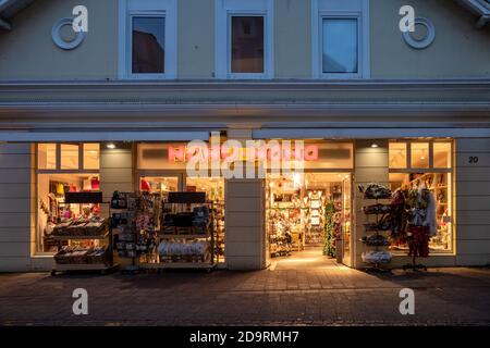 Boutique de cadeaux NANU-Nana à Cuxhaven, Allemagne. Banque D'Images