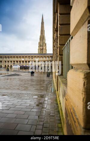 The Piece Hall, Halifax, West Yorkshire, Royaume-Uni Banque D'Images